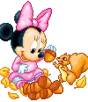 Baby Minnie and Squirrel