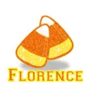 Candy Corn With The Name Florence