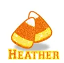 Candy Corn With The Name Heather