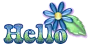 Blue Flower Hello