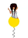 Girl on balloon