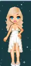 doll with white dancing dress