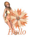 Woman stands on flowers