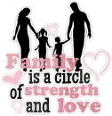 Family is the circle of Strength and Love