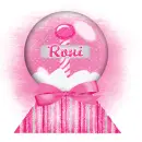 Pink Snow Globe- Roni
