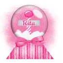 Pink Snow Globe-Rita 