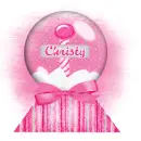Pink Snow Globe-Christy