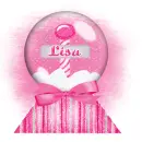 Pink Snow Globe-Lisa