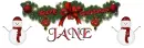 Snowman Banner - Jane