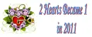 2 hearts to 1