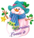 Snowman loves it-Loraine