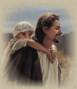 Jesus carrying child
