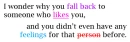 Falling back to the person who likes you