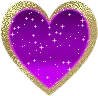 Gold rimmed purple heart
