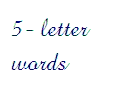 5-letter words