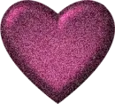 Purple glitter heart