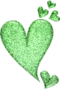 Dark green hearts