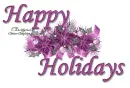 Happy Holidays-Purple Poinsettias
