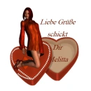 Woman kneels on heart