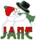 Kissing snow people