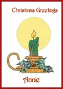Christmas Greetings Candle - Annie