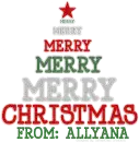 Merry Christmas From: Allyana