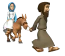 Nativity, Mary and Joseph