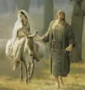 Maria y Jose camino a Belen