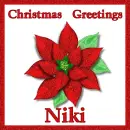 Christmas Poinsettia Greeting - Niki