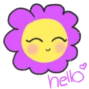 Smiling Glittery Flower