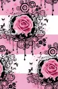 pink roses and stripes