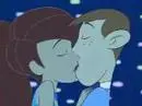 Ron and Kim kiss