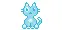 blue kitty.