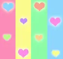 rainbow stripes with hearts