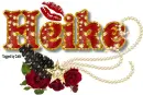 Red & Gold Name tag -Heike