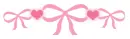 pink bow and hearts divider