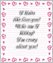 I love you