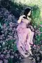 The Lady lying on my flowers