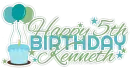 Kenneth: Happy 5th Birthday!