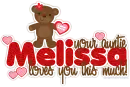 Melissa: your auntie loves you this much!