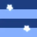 Bright Blue Stars and stripes