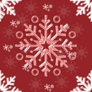 red snowflakes