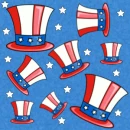 RED,WHITE AND BLUE hats