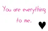 You are everything to me