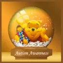 Winnie the Pooh Autism Snow Globe