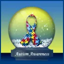Autism Awareness Ribbon Globe