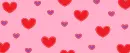 Hearts - red and purple