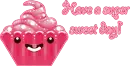 Have a super sweet day chibi cupcake