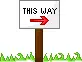 This way (right) signpost