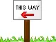 This way (left) signpost